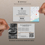 Sophisticated B2B Services QR Code Grijs Aanbevelingskaartje