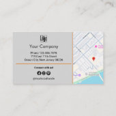 Sophisticated B2B Services QR Code Grijs Aanbevelingskaartje (Achterkant)