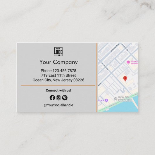 Sophisticated B2B Services QR Code Grijs Aanbevelingskaartje (Achterkant)