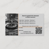 Sophisticated B2B Services QR Code Grijs Aanbevelingskaartje (Voorkant)