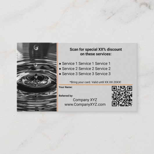 Sophisticated B2B Services QR Code Grijs Aanbevelingskaartje (Voorkant)