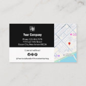 Sophisticated B2B Services QR-code zwart-wit Aanbevelingskaartje (Achterkant)