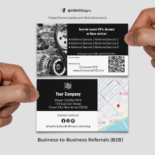 Sophisticated B2B Services QR-code zwart-wit Aanbevelingskaartje