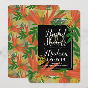 Sophisticated Bird of Paradise Folie Bruids- Kaart
