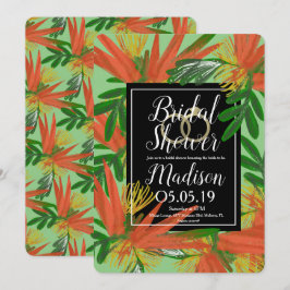 Sophisticated Bird of Paradise Tropic Bruidsuitnod Kaart