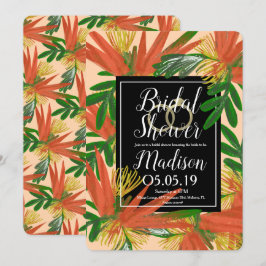 Sophisticated Bird of Paradise Tropic Bruidsuitnod Kaart