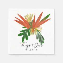 Sophisticated Bird of Paradise Tropic Trouwfeest Servet