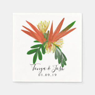 Sophisticated Bird of Paradise Tropic Trouwfeest Servet