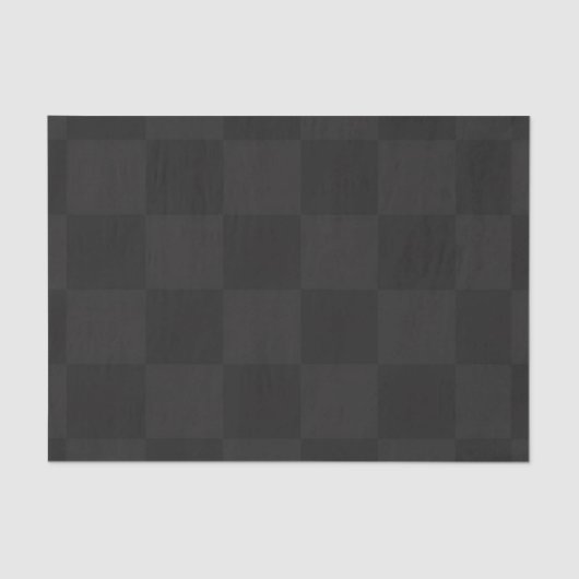 Sophisticated Black and Dark Black Check Pattern  Tissuepapier (Voorkant)