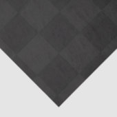 Sophisticated Black and Dark Black Check Pattern  Tissuepapier (Detail)