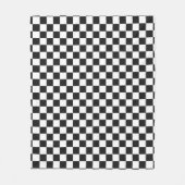 Sophisticated Black and White Checkered Pattern Fleece Deken (Voorkant)