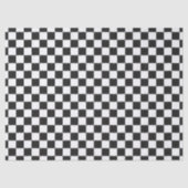 Sophisticated Black and White Checkered Pattern Tissuepapier (Voorkant)