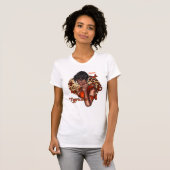 Sophisticated Black Capricorn Diva met ambitie T-shirt (Voorkant volledig)