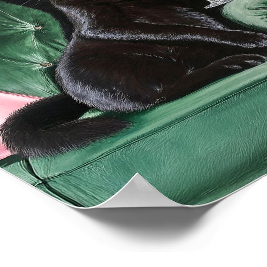 Sophisticated Black Cat Wall Art Print (Hoek)