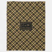Sophisticated Black Gold Outdoor Throw Blanket Fleece Deken (Voorkant)