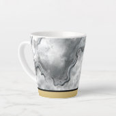 Sophisticated Black Marble Coffee Cup Latte Mok (Linkerhoek)