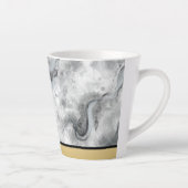Sophisticated Black Marble Coffee Cup Latte Mok (Rechts)