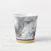 Sophisticated Black Marble Coffee Cup Latte Mok (Voorkant)