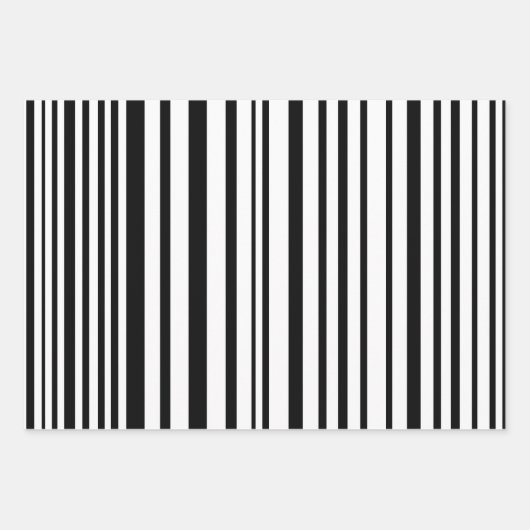 Sophisticated Black & White Stripes & Polka Dots Inpakpapier Vel (Voorkant 3)