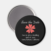Sophisticated Black & White Wedding save-the-date Magneet (Voorkant / Achterkant)