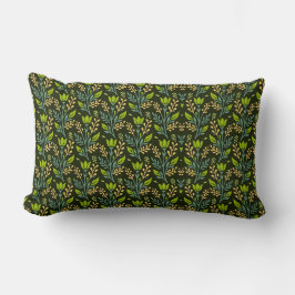 Sophisticated blauwe en beige bloempatroonontwerp  kussen
