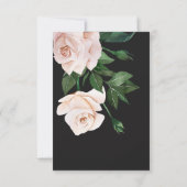 Sophisticated bloemen save the date kaart in roze (Achterkant)