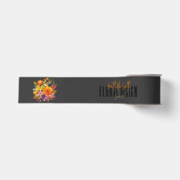 Sophisticated Bloemendesign Zwarte Sinaasappel Blo Grosgrain Lint