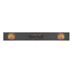 Sophisticated Bloemendesign Zwarte Sinaasappel Blo Grosgrain Lint
