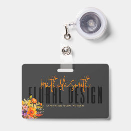 Sophisticated Bloemendesign Zwarte Sinaasappelbome Badge