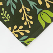 Sophisticated blue & beige floral pattern design  fleece deken (Hoek)