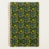 Sophisticated blue & beige floral pattern design planner (Voorkant)