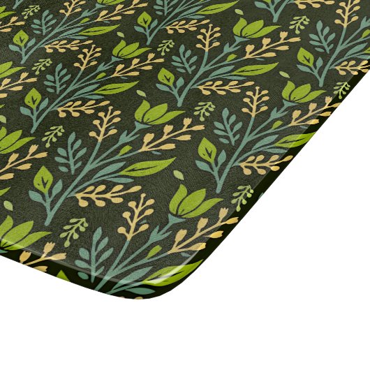 Sophisticated blue & beige floral pattern design  snijplank (Hoek)