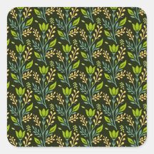 Sophisticated blue & beige floral pattern design 