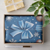 Sophisticated Blue Christmas Wrapping Paper voor Tissuepapier (Geschenk)