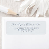 Sophisticated Blue Gray Calligraphy Etiket (Insitu)