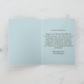 Sophisticated Blue Roos Gold Edelsteen Sweet 16 Kaart (Binnen)