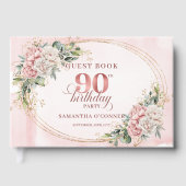 Sophisticated Blush Gold Eucalyptus 90 Guest Book Gastenboek (Voorkant)