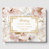 Sophisticated Blush Ivory Gold Wedding Gastboek Gastenboek (Voorkant)