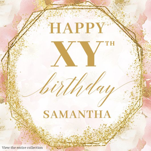 Sophisticated Blush Pink Rustic Gold Gift Bag Medium Cadeauzakje