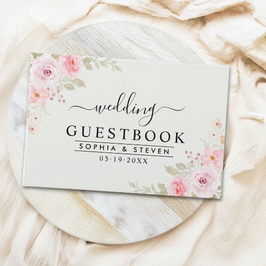 Sophisticated Blush Rose Wedding Celebration Gastenboek