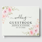 Sophisticated Blush Rose Wedding Celebration Gastenboek (Voorkant)