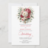 Sophisticated Bohemian Blush White Greenery Invite Kaart (Voorkant)