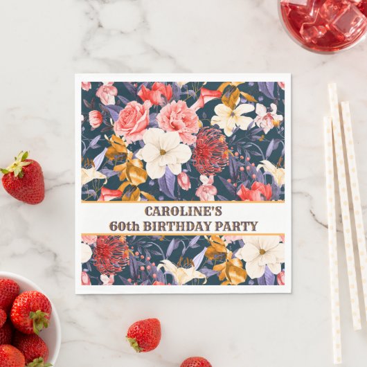 Sophisticated Boho Bloem Feest Servet (Insitu)