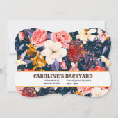 Sophisticated Boho Floral 60ste verjaardag Uitnodi Kaart (Achterkant)