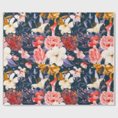 Sophisticated Boho Floral Party Cadeaupapier (Vlak)