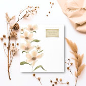 Sophisticated Botanical  Floral Stamp Lijst Notitiekaartje