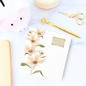 Sophisticated Botanical  Floral Stamp Lijst Notitiekaartje