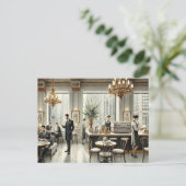 Sophisticated Café in San Francisco Briefkaart (Staand voorkant)