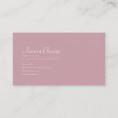 Sophisticated Cherry Blossom Pink & Sage Visitekaartje (Achterkant)