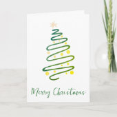 Sophisticated Christmas Tree Doodle Wenskaart Kaart (Voorkant)